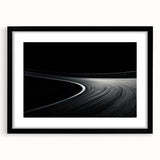 Monochrome Curved Road Wall Art – Minimalist Motion Photography