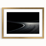 Monochrome Curved Road Wall Art – Minimalist Motion Photography