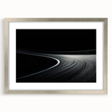 Monochrome Curved Road Wall Art – Minimalist Motion Photography