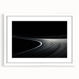 Monochrome Curved Road Wall Art – Minimalist Motion Photography