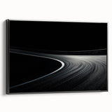 Monochrome Curved Road Wall Art – Minimalist Motion Photography