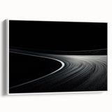 Monochrome Curved Road Wall Art – Minimalist Motion Photography