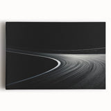 Monochrome Curved Road Wall Art – Minimalist Motion Photography