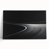 Monochrome Curved Road Wall Art – Minimalist Motion Photography