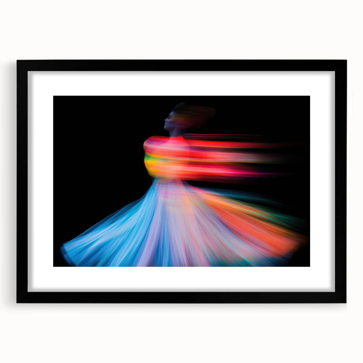 Spinning Spectrum – Colorful Emotive Abstract Figure Wall Art
