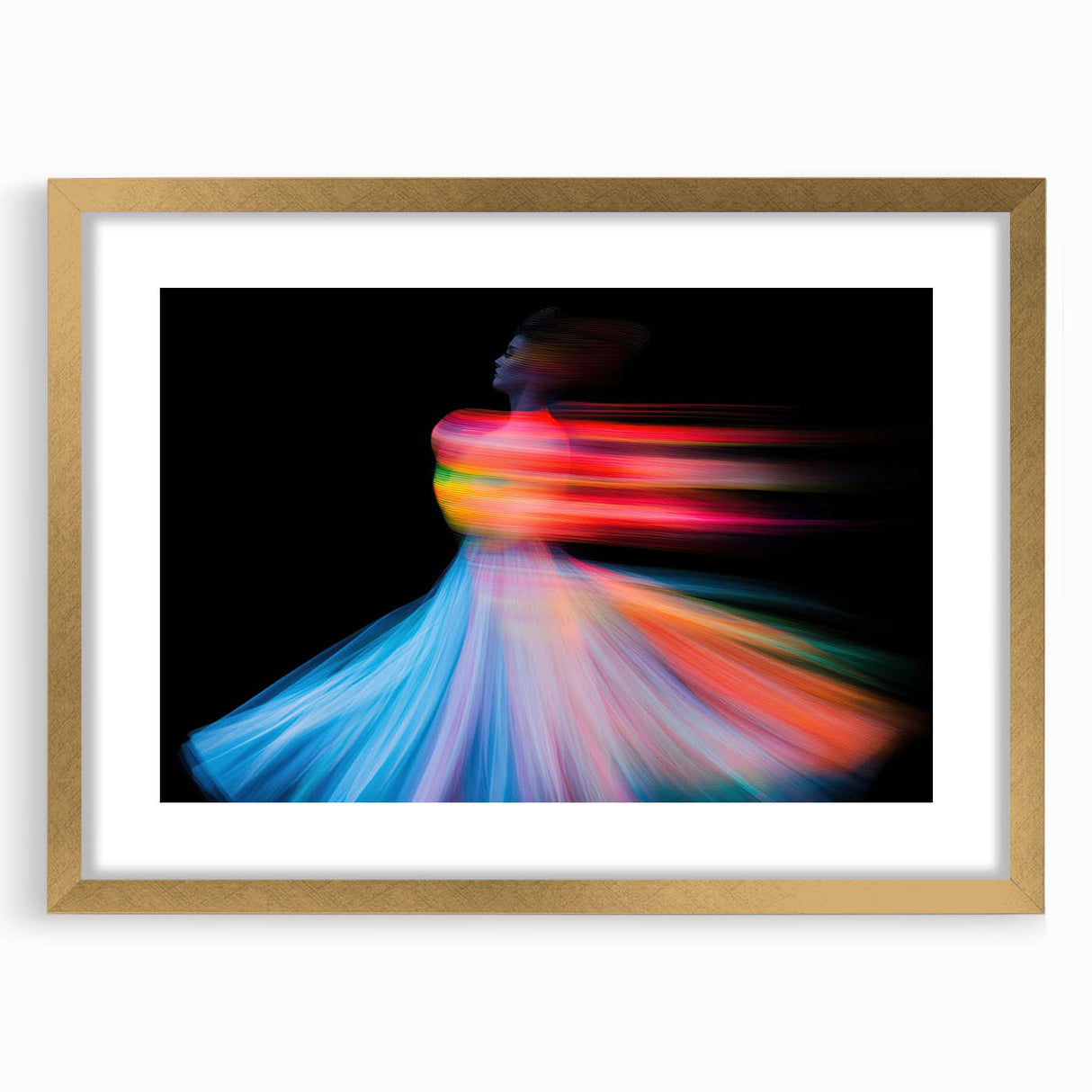 Spinning Spectrum – Colorful Emotive Abstract Figure Wall Art