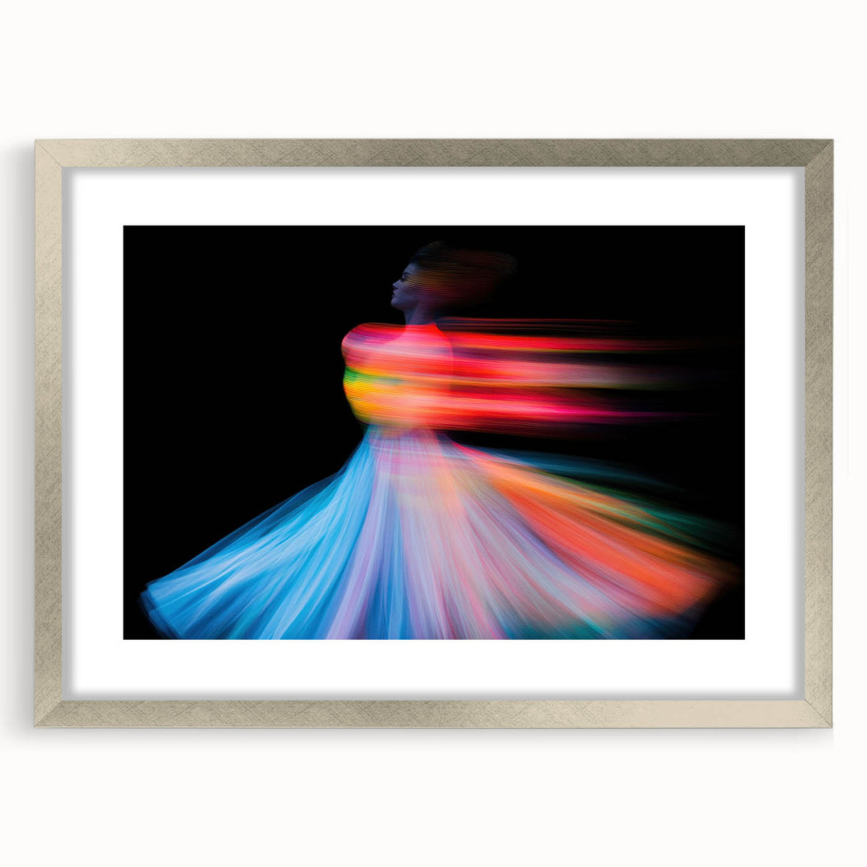 Spinning Spectrum – Colorful Emotive Abstract Figure Wall Art