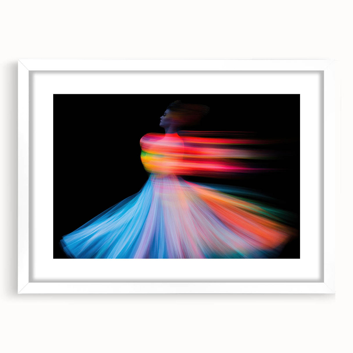 Spinning Spectrum – Colorful Emotive Abstract Figure Wall Art