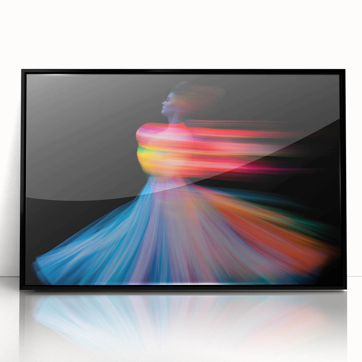 Spinning Spectrum – Colorful Emotive Abstract Figure Wall Art