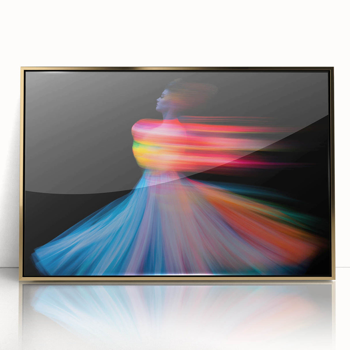 Spinning Spectrum – Colorful Emotive Abstract Figure Wall Art