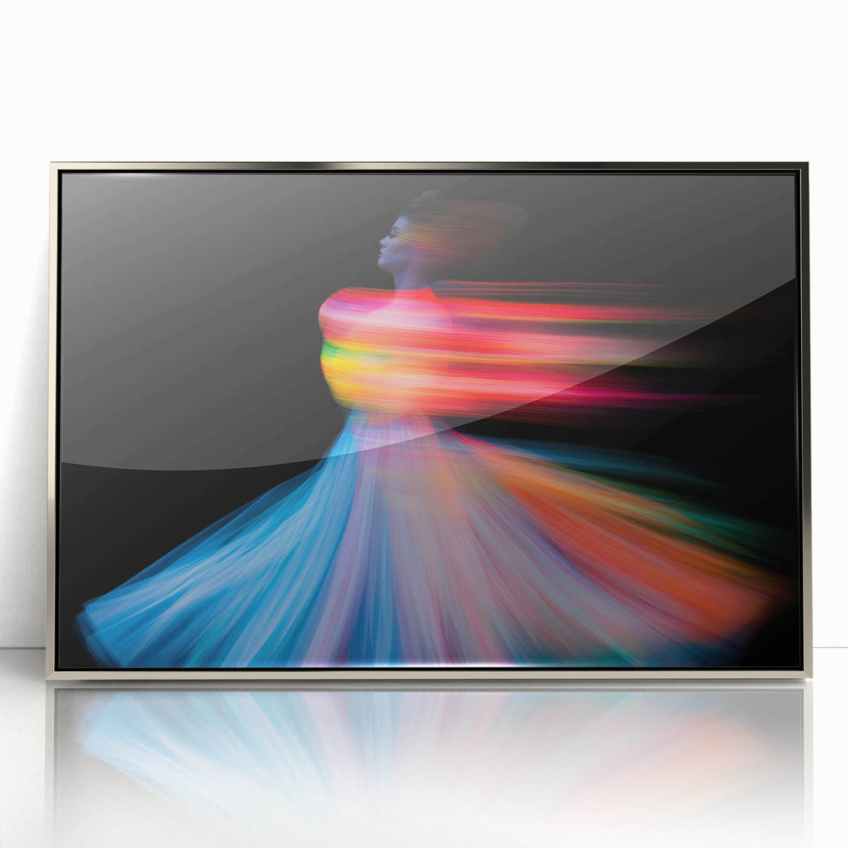Spinning Spectrum – Colorful Emotive Abstract Figure Wall Art