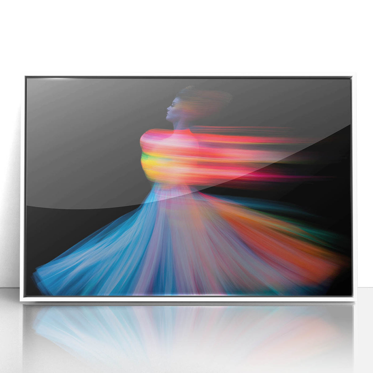 Spinning Spectrum – Colorful Emotive Abstract Figure Wall Art