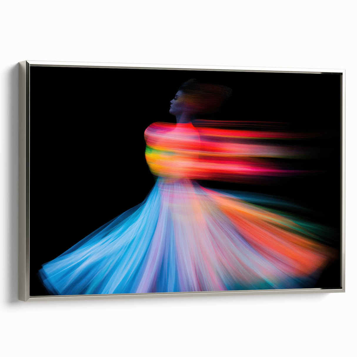 Spinning Spectrum – Colorful Emotive Abstract Figure Wall Art