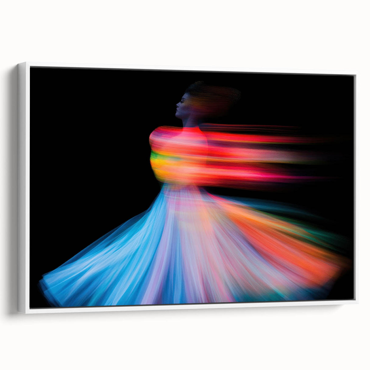 Spinning Spectrum – Colorful Emotive Abstract Figure Wall Art
