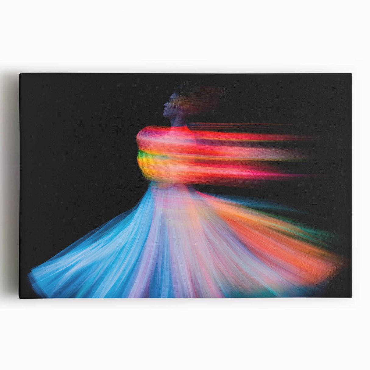 Spinning Spectrum – Colorful Emotive Abstract Figure Wall Art