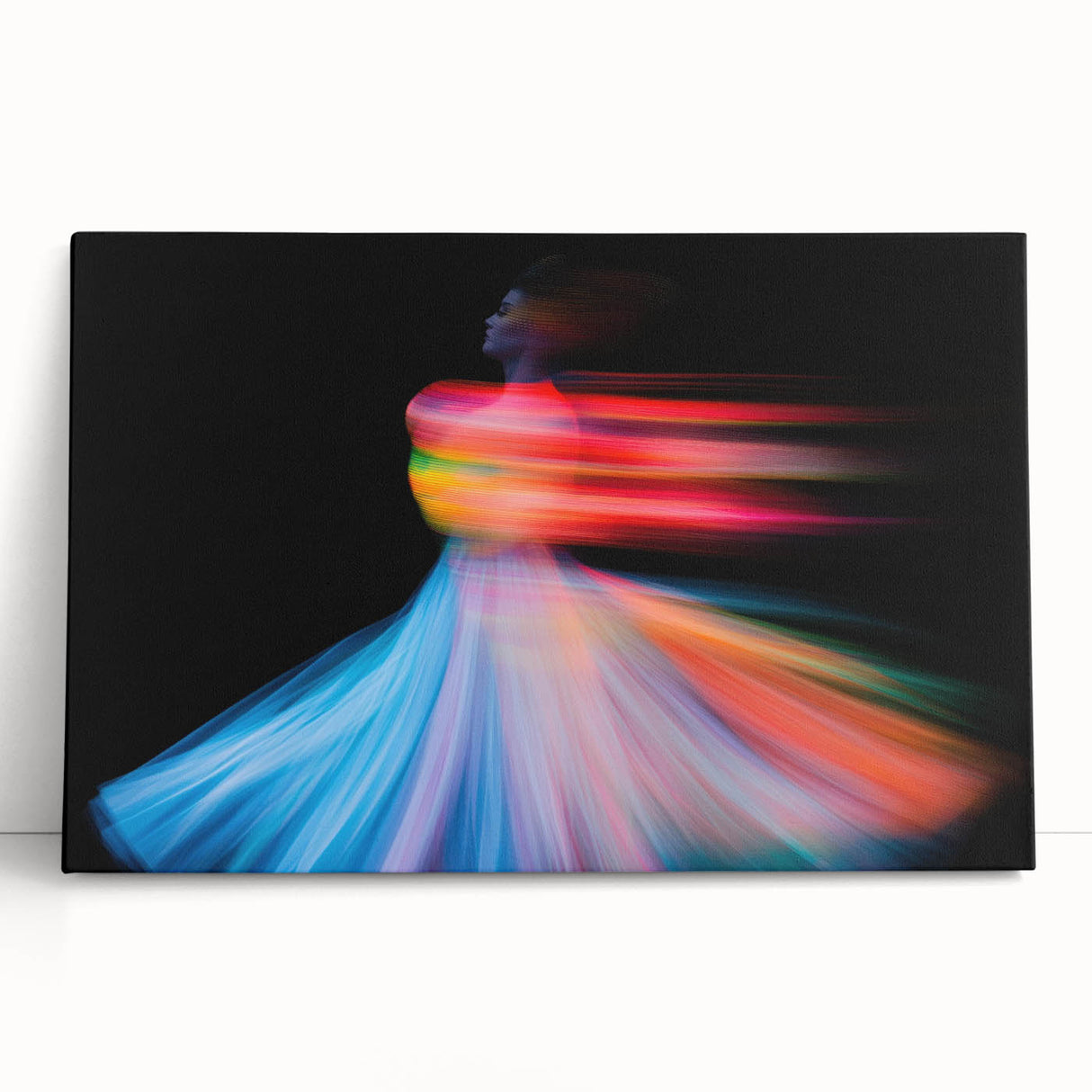 Spinning Spectrum – Colorful Emotive Abstract Figure Wall Art