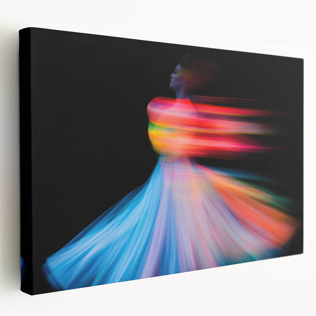 Spinning Spectrum – Colorful Emotive Abstract Figure Wall Art