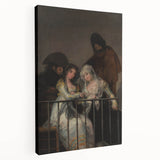 Historical Romanticism Canvas: Majas on a Balcony - Famous Romantic Art