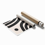 Contemporary Dining Art Pieces – Black & White Abstract Print