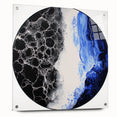 Modern Abstract Wall Art – Circular Blue and Black Canvas Print