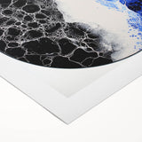 Modern Abstract Wall Art – Circular Blue and Black Canvas Print