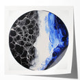 Modern Abstract Wall Art – Circular Blue and Black Canvas Print
