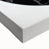 Modern Abstract Wall Art – Circular Blue and Black Canvas Print