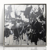 Black & White Office Wall Art - Modern Abstract Corporate Decor