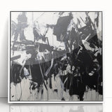 Black & White Office Wall Art - Modern Abstract Corporate Decor