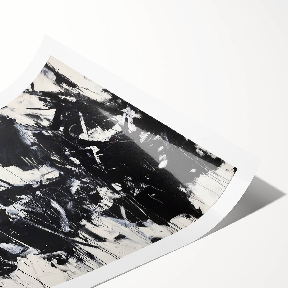 Black & White Office Wall Art - Modern Abstract Corporate Decor