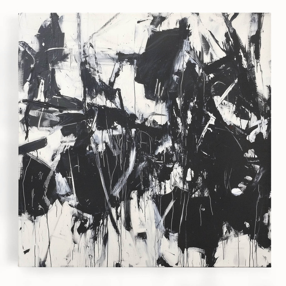 Black & White Office Wall Art - Modern Abstract Corporate Decor