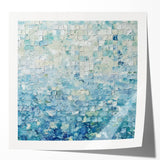 Colorful abstract splatter art print mockup featuring glossy textures, ideal for showcasing modern home decor or artistic branding projects, set against a clean white background.