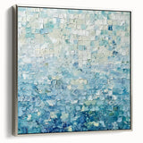 Framed canvas artwork showcasing abstract splatters in vibrant colors, set in a sleek silver frame, ideal for modern home decor and artistic spaces.