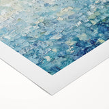 Abstract splatter art on rolled canvas, showcasing vibrant colors and dynamic shapes, ideal for modern home decor. Packaged securely in a cardboard tube.