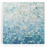 Abstract splatter art canvas featuring vibrant colors including blue, orange, and yellow, ideal for modern home decor, enhancing artistic ambiance and style.