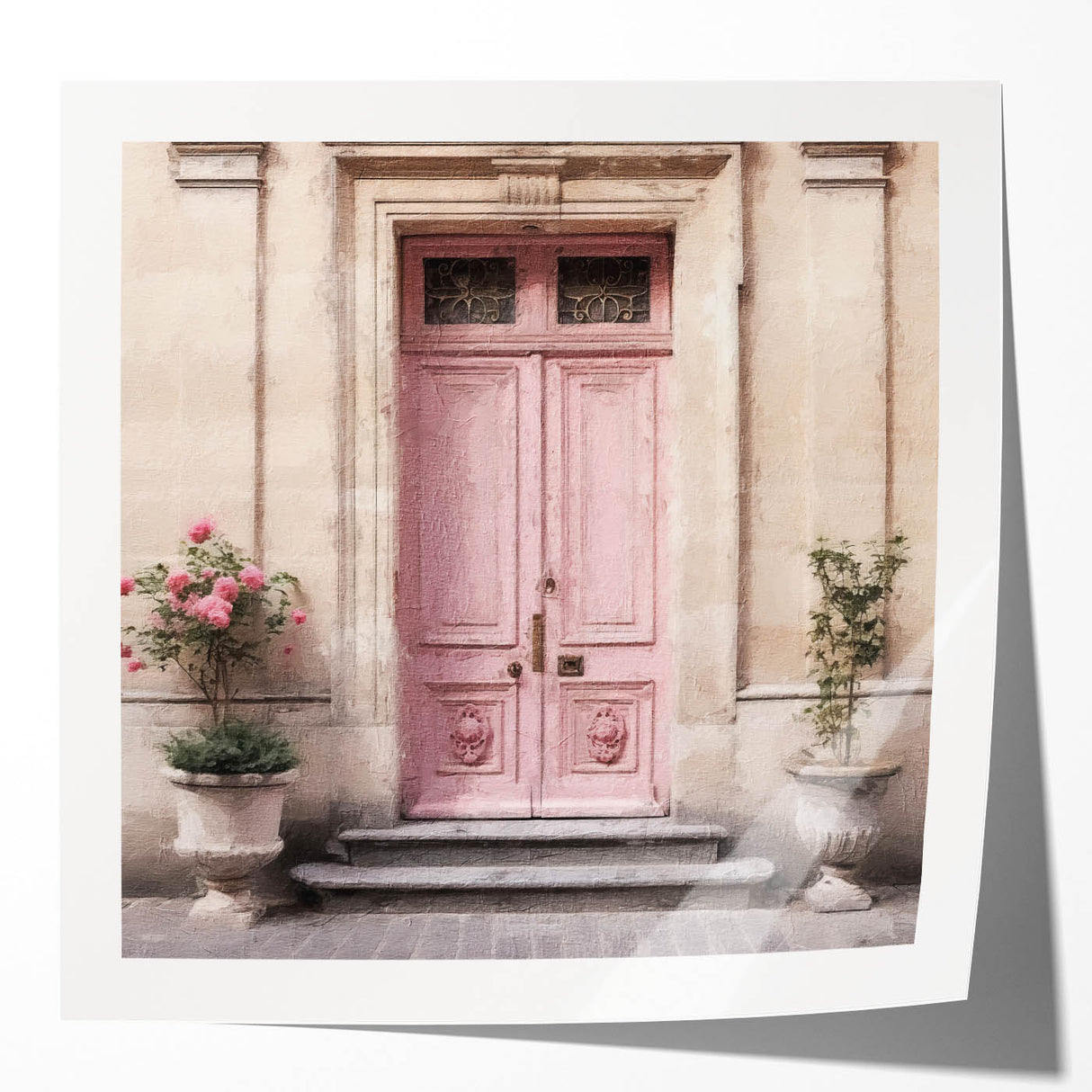Extra large wall art featuring a detailed floral design on a glossy print.