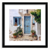 Extra large abstract art print featuring colorful, textured patterns on a framed canvas, ideal for living room decor.