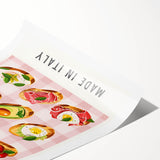 Extra large rolled print featuring black and white line art flowers on a plain background.