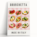 Large black and white stretched canvas of assorted dishes, ideal for kitchen wall art.