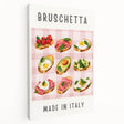 Large canvas print featuring an array of colorful dishes, ideal for kitchen wall art.