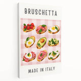 Large canvas print featuring an array of colorful dishes, ideal for kitchen wall art.