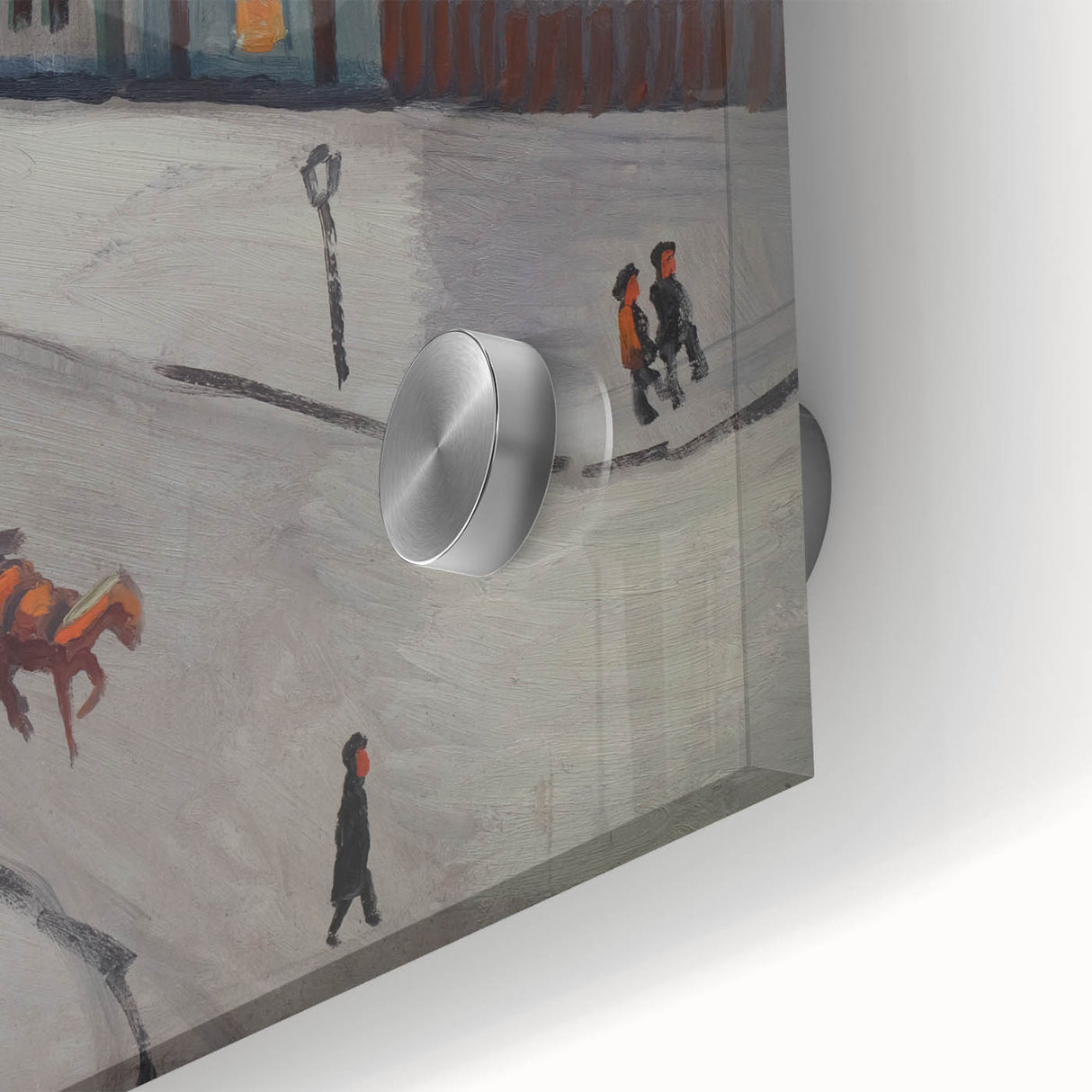 Expressionist Urban Scene – Serene Abstract Street Canvas Wall Art