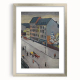 Expressionist Urban Scene – Serene Abstract Street Canvas Wall Art