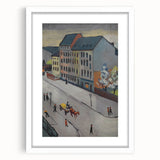 Expressionist Urban Scene – Serene Abstract Street Canvas Wall Art