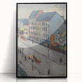 Expressionist Urban Scene – Serene Abstract Street Canvas Wall Art