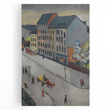 Expressionist Urban Scene – Serene Abstract Street Canvas Wall Art
