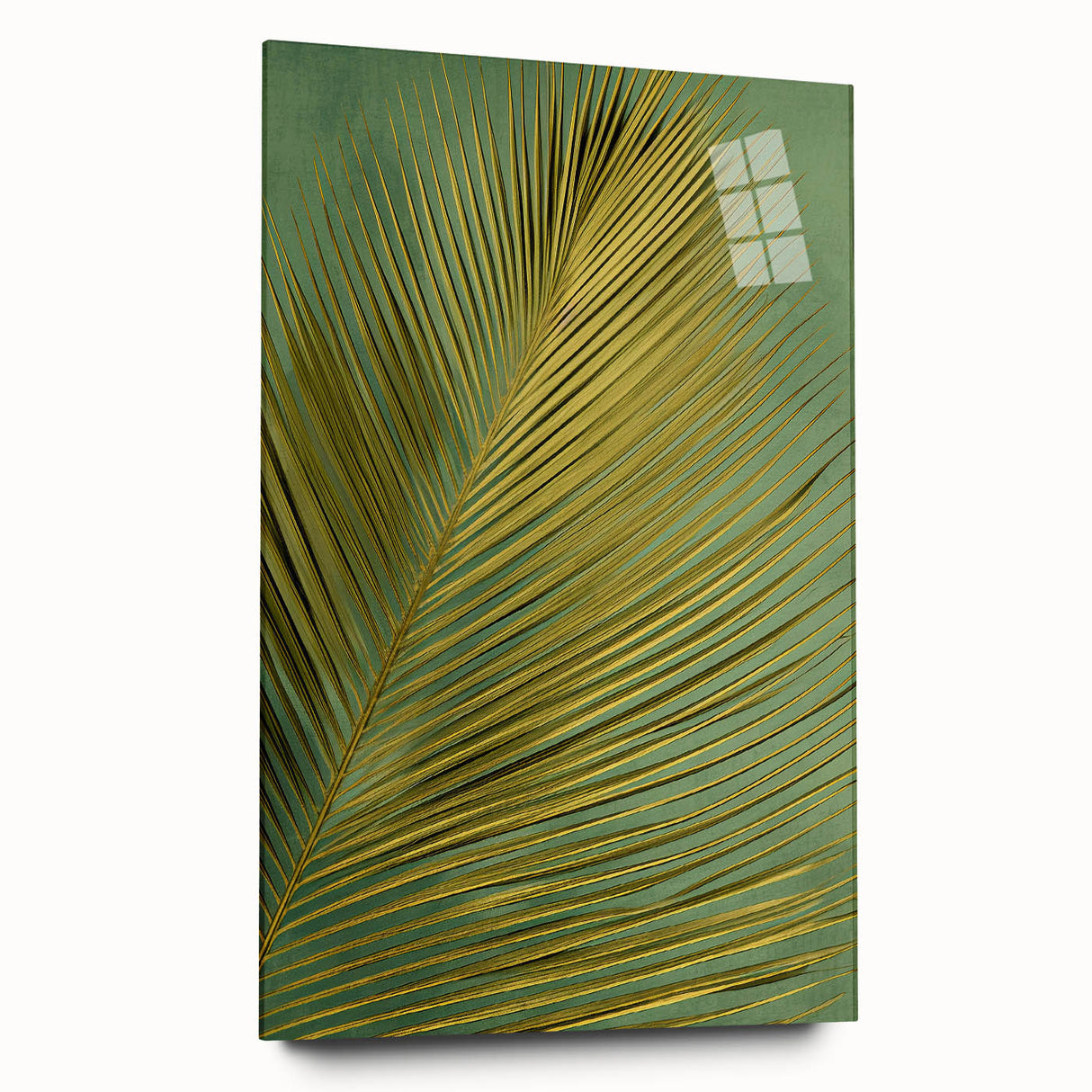 Acrylic wall art design featuring a vibrant arrangement of flowers and botanical leaves, displayed from a side view, emphasizing its glossy finish and modern aesthetic. Perfect for adding a touch of nature-inspired elegance to any interior space.
