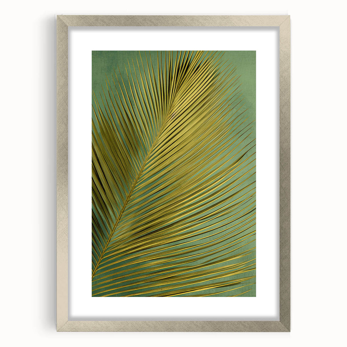 Framed wall art featuring a stylish design with colorful flowers and botanical leaves, set in a silver frame with a mat for an elegant display. Perfect for home decor.