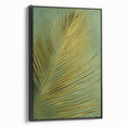 Framed canvas wall art showcasing a vibrant floral and botanical design, with intricate details and a sleek black frame, perfect for modern home decor.