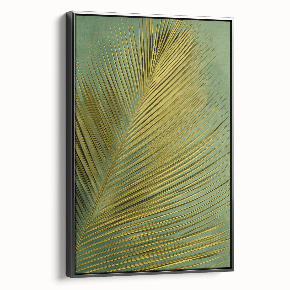 Framed canvas wall art showcasing a vibrant floral and botanical design, with intricate details and a sleek black frame, perfect for modern home decor.